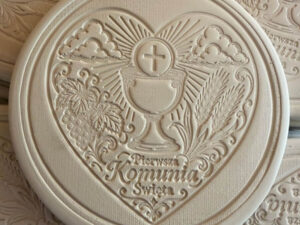 Magnes ceramiczny personalizowany "Pierwsza Komunia Święta"